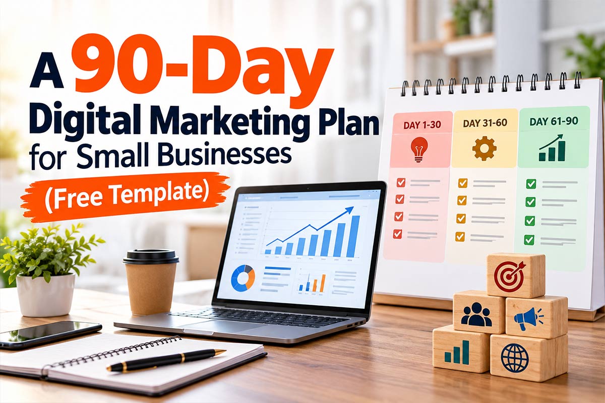 A 90-Day Digital Marketing Plan for Small Businesses (Free Template)